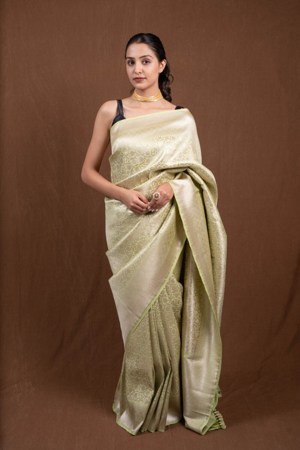 Green Banarasi Silk Saree